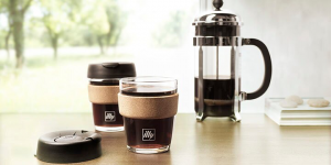 illy KeepCup Travel Mug - Glass 12oz with French Press