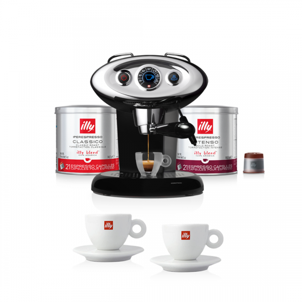 LUXURY STARTER PACK X7.1 iperEspresso Machine Black + 2 Capsule Cans