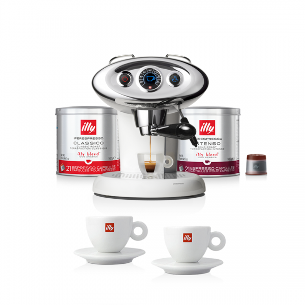 LUXURY STARTER PACK X7.1 iperEspresso Machine White + 2 Capsule Cans